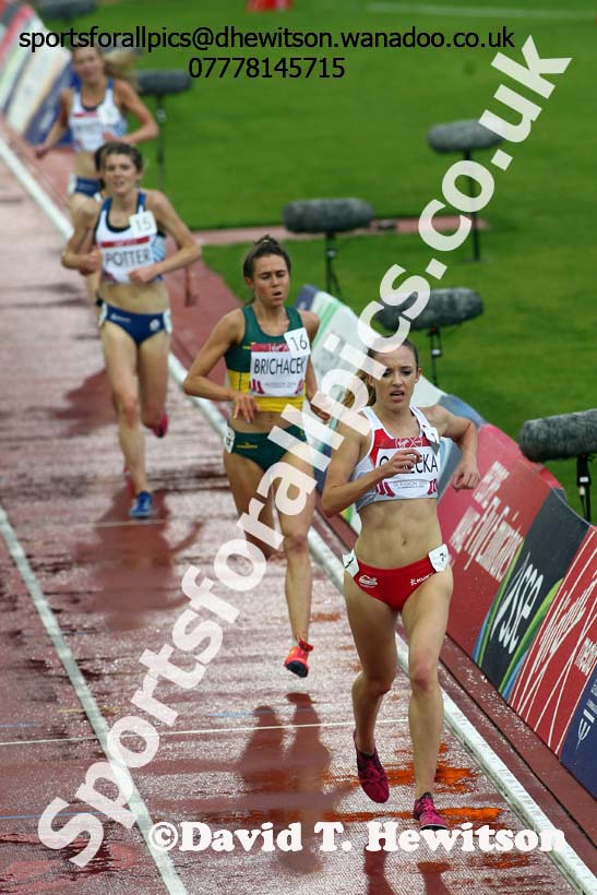 Emelia Gorecka (England) in the womens 5000 metres at the Commonwealth Games, Glasgow. Photo: David T. Hewitson/Sports for All Pics